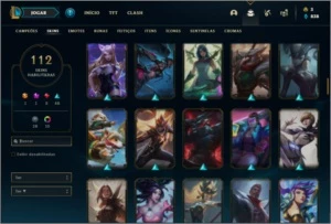 Conta prata 1 com 97 champs e 112 skins ( MAIN SUP ) - League of Legends LOL