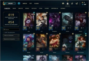 Conta prata 1 com 97 champs e 112 skins ( MAIN SUP ) - League of Legends LOL