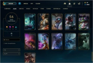Conta ouro 2 com 95 champs e 56 skins - League of Legends LOL