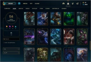 Conta ouro 2 com 95 champs e 56 skins - League of Legends LOL