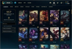 Conta ouro 2 com 95 champs e 56 skins - League of Legends LOL