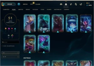 conta gold no lol 51 skins - League of Legends