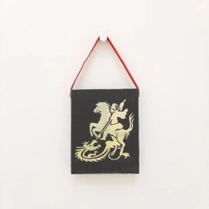 Quadrinho São Jorge Dourado - Artesanato e Personalizados