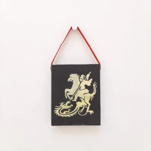 Quadrinho São Jorge Dourado - Artesanato e Personalizados