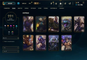 Diamante 3 com TODOS os champs e 221 Skins ( MAIN MID ) - League of Legends LOL