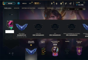 Diamante 3 com TODOS os champs e 221 Skins ( MAIN MID ) - League of Legends LOL