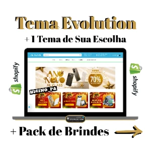 Tema Shopify Evolution + Atualizações Aulas E Bônus