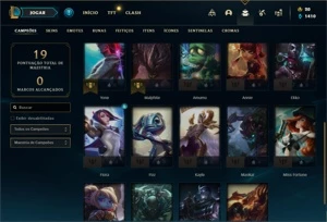 Conta ouro 4 com  25 Champs e 10 Skins - League of Legends LOL