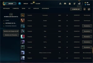Conta ouro 4 com  25 Champs e 10 Skins - League of Legends LOL