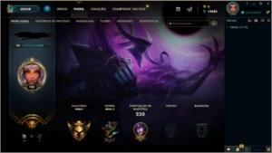 Conta LoL Lvl 103 - Gold 1/ 70 Campeões/20 Skins Boa - League of Legends
