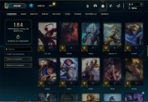 Unranked com 80 Champs e 37 Skins ( ADC / MID / JG ) - League of Legends LOL