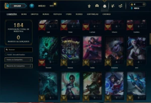 Unranked com 80 Champs e 37 Skins ( ADC / MID / JG ) - League of Legends LOL