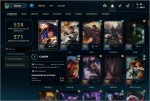 Conta platina 1 com 145 champs e 199 skins ( NIVEL 559 ) - League of Legends LOL