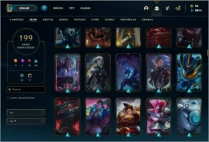 Conta platina 1 com 145 champs e 199 skins ( NIVEL 559 ) - League of Legends LOL