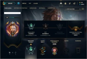 Conta platina 1 com 145 champs e 199 skins ( NIVEL 559 ) - League of Legends LOL