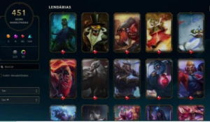 Conta Lol - 451 Skins - Plat 1 Ex Diamante - League of Legends