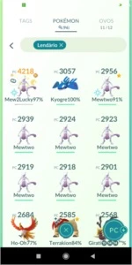 Conta Pokémon level 41