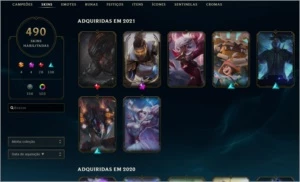 CONTA LEAGUE OF LEGENDS - 490 SKINS LOL