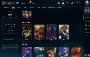 CONTA DIAMANTE 4 COM 3 ULTIMATES - League of Legends LOL
