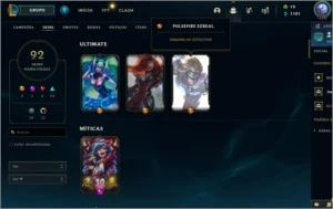 CONTA DIAMANTE 4 COM 3 ULTIMATES - League of Legends LOL