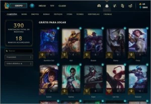 Conta no League Of Legends TOP LOL