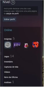 Conta Steam LVL 5 com 14 jogos famosos,sem ban