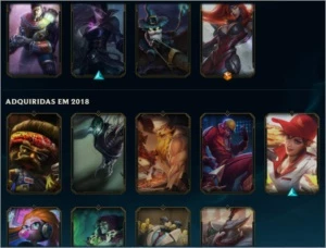 ACC Riot games Valorant 1° passe,LOL 57 skins, tft 9 lendas - League of Legends