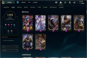 Conta Lol platina 2, 190 skins, 6 prestigio, 17 lendarias... - League of Legends