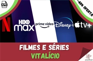 Netflix, HBO, Disney+,  [conteúdo removido]  Play - ANDROID VITALÍCIO - Assinaturas e Premium