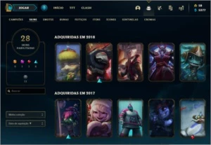 Conta de lol bronze 3(provisorio) com skins top - League of Legends