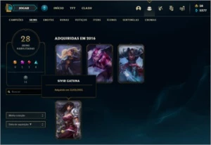 Conta de lol bronze 3(provisorio) com skins top - League of Legends