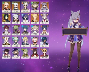 Na molezinha, hein? Kazuha, Ayaka, 25 chars, AR25 - Genshin Impact