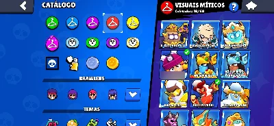 105/105 BRAWLERS/ 125k troféus / 350+ skins - Brawl Stars