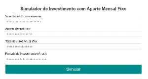 Simuladores de Investimentos em HTML, CSS e JS para Sites - Outros