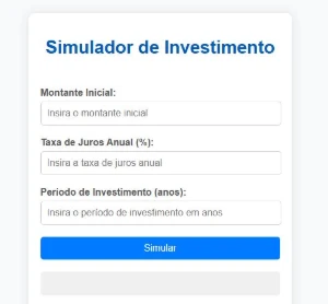 Simuladores de Investimentos em HTML, CSS e JS para Sites - Outros