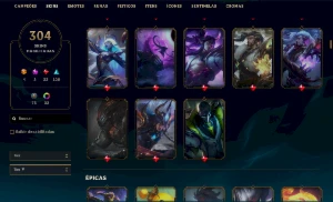 Conta ouro 4 - 304 SKINS - League of Legends LOL