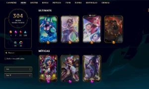 Conta ouro 4 - 304 SKINS - League of Legends LOL