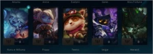 Conta plat 4  lvl 63 52%de winrate. - League of Legends LOL