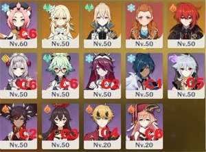 AR 57! Hutao,Zhongli, Venti Baal C1, Ganyu, Ayaka, Yelan - Genshin Impact