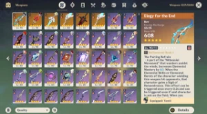 Ar58 16T5, 6 armas T5, HuTao C1 + Homa - Genshin Impact