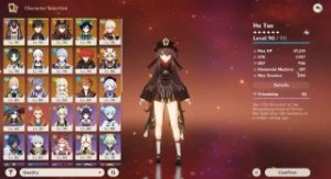 Ar58 16T5, 6 armas T5, HuTao C1 + Homa - Genshin Impact
