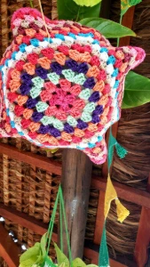 Cestinha / Suporte para Vaso em Crochê - Artesanato e Personalizados