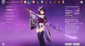 Raiden Shogun, Luz do Cortador de Grama, Albedo Ar 38 - Genshin Impact