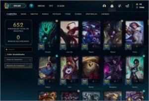 Conta com TODOS os champs e 79 skins - League of Legends LOL