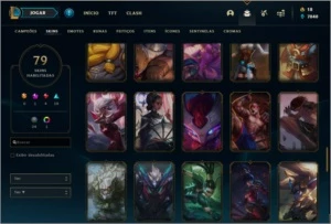 Conta com TODOS os champs e 79 skins - League of Legends LOL