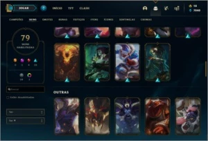 Conta com TODOS os champs e 79 skins - League of Legends LOL