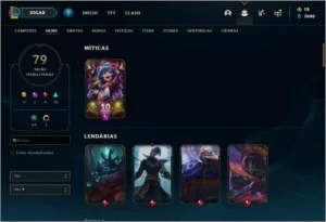 Conta com TODOS os champs e 79 skins - League of Legends LOL