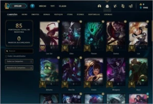 Conta ouro 4 com 43 champs e 9 skins - League of Legends LOL