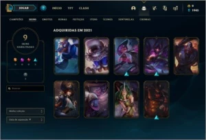 Conta ouro 4 com 43 champs e 9 skins - League of Legends LOL