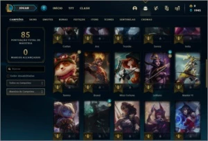 Conta ouro 4 com 43 champs e 9 skins - League of Legends LOL